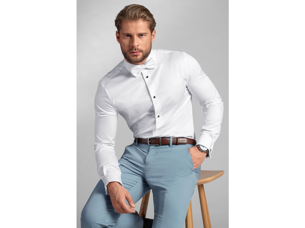 Pánská košile BANDI, model SLIM ESTADUX Bianco