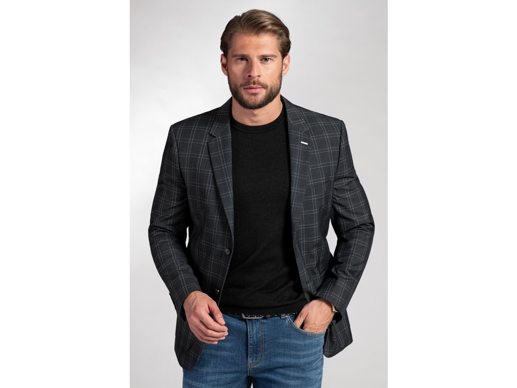Pánské volnočasové sako BANDI, model TAILORED SATORIO Antracit