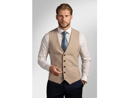 Pánská vesta BANDI, model SLIM LAURENTI Sabbia