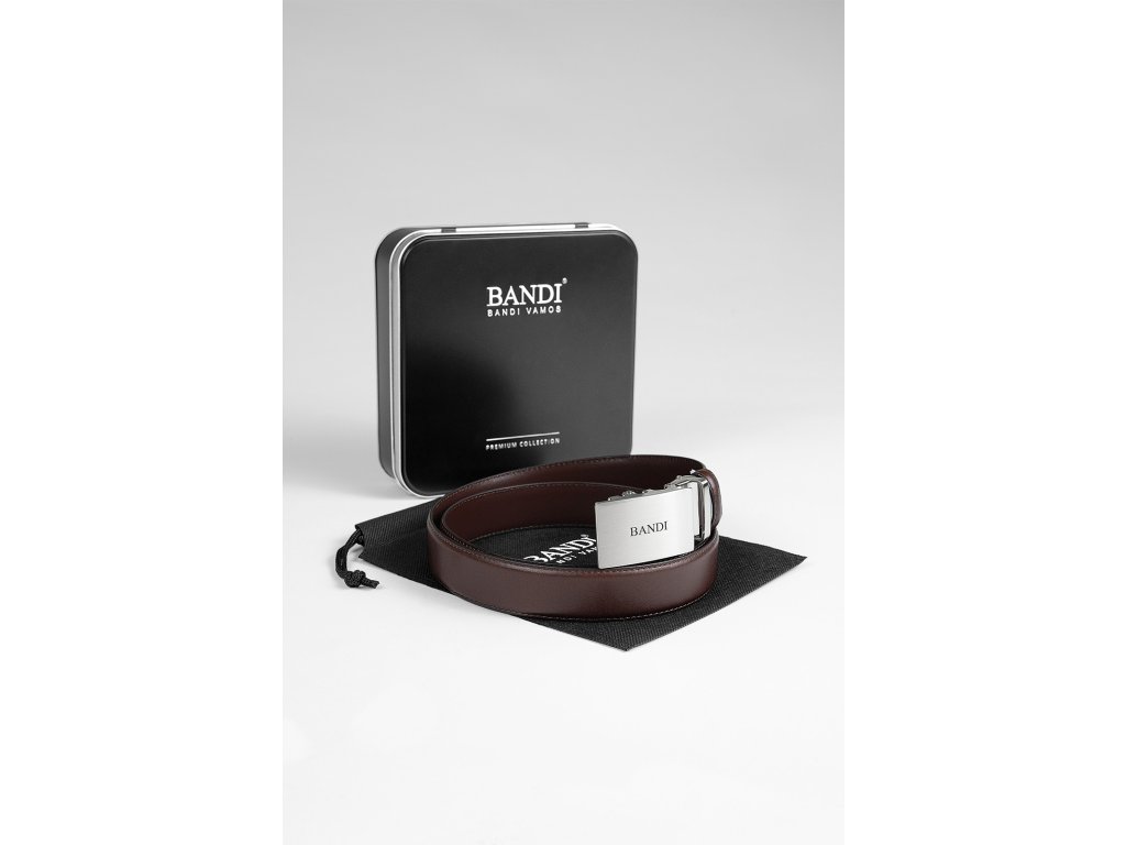 Pánský opasek BANDI Maron, exkluzivní dárkový box