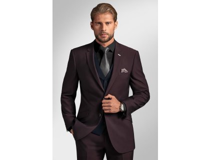 Pánský oblek BANDI RANIERO Marsala, střih SLIM FIT