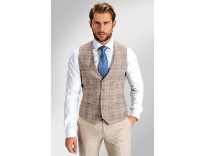 Pánská vesta BANDI, model SLIM DELFATO Sabbia