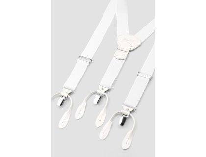 Pánské smokingové šle BANDI, model MONTEFO Bianco