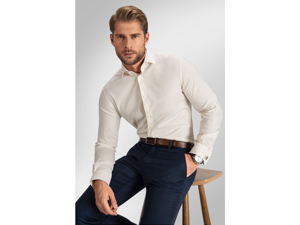 Pánská košile BANDI, model SLIM PADREO Cremo