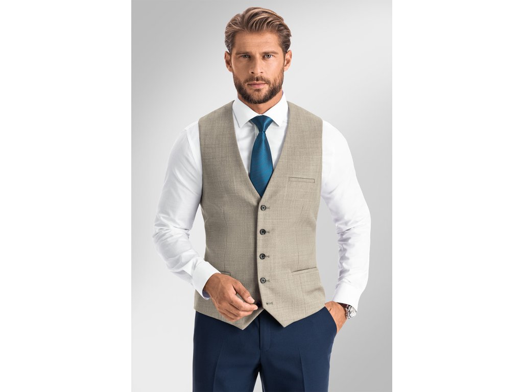 Pánská vesta BANDI, model TAILORED PONTARELLI Sabbia