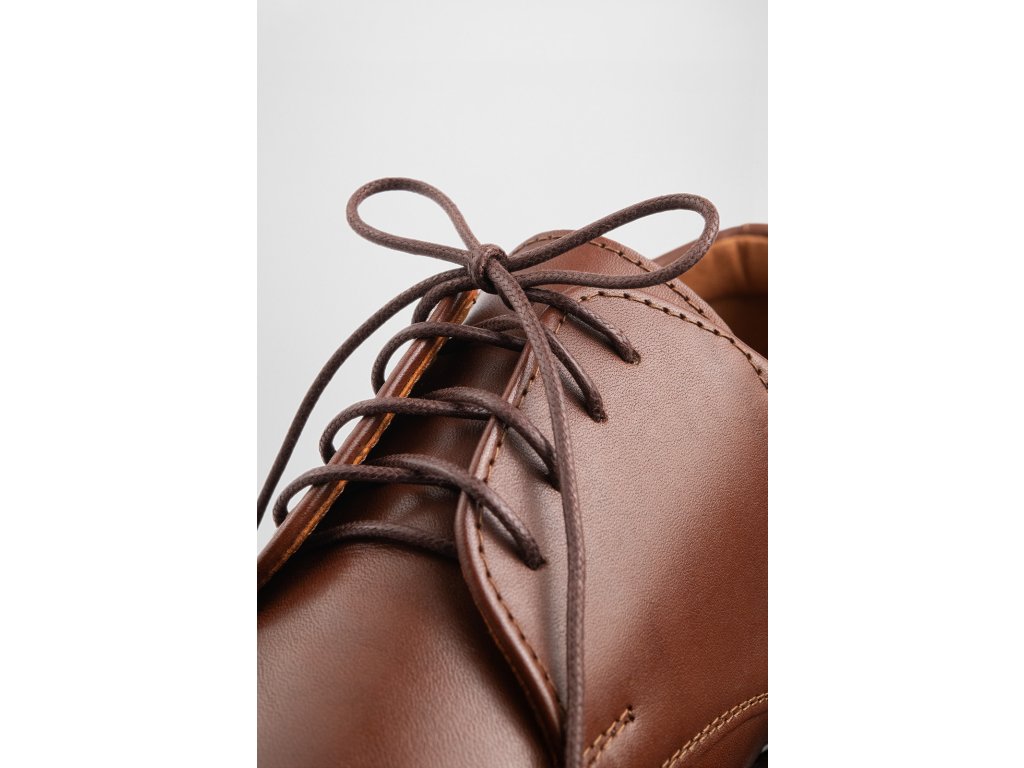 Kulaté voskované tkaničky do bot BANDI LANCI, Maron