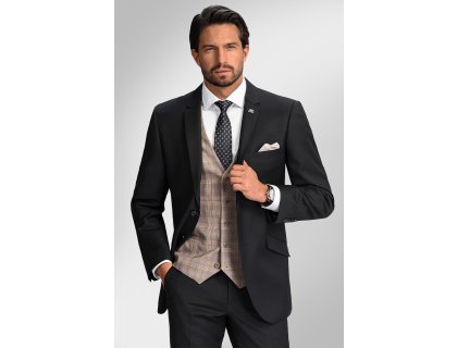 Pánský oblek BANDI PAURETTI Nero, střih SLIM FIT