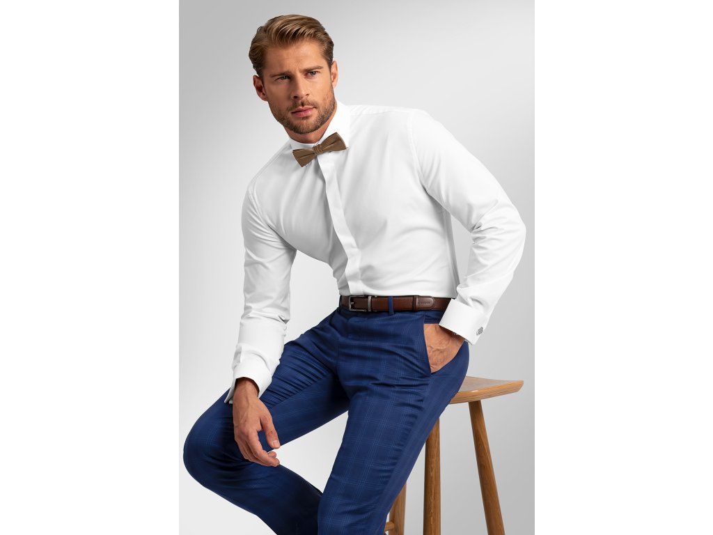 Pánská košile BANDI, model SLIM EMEDUX Bianco