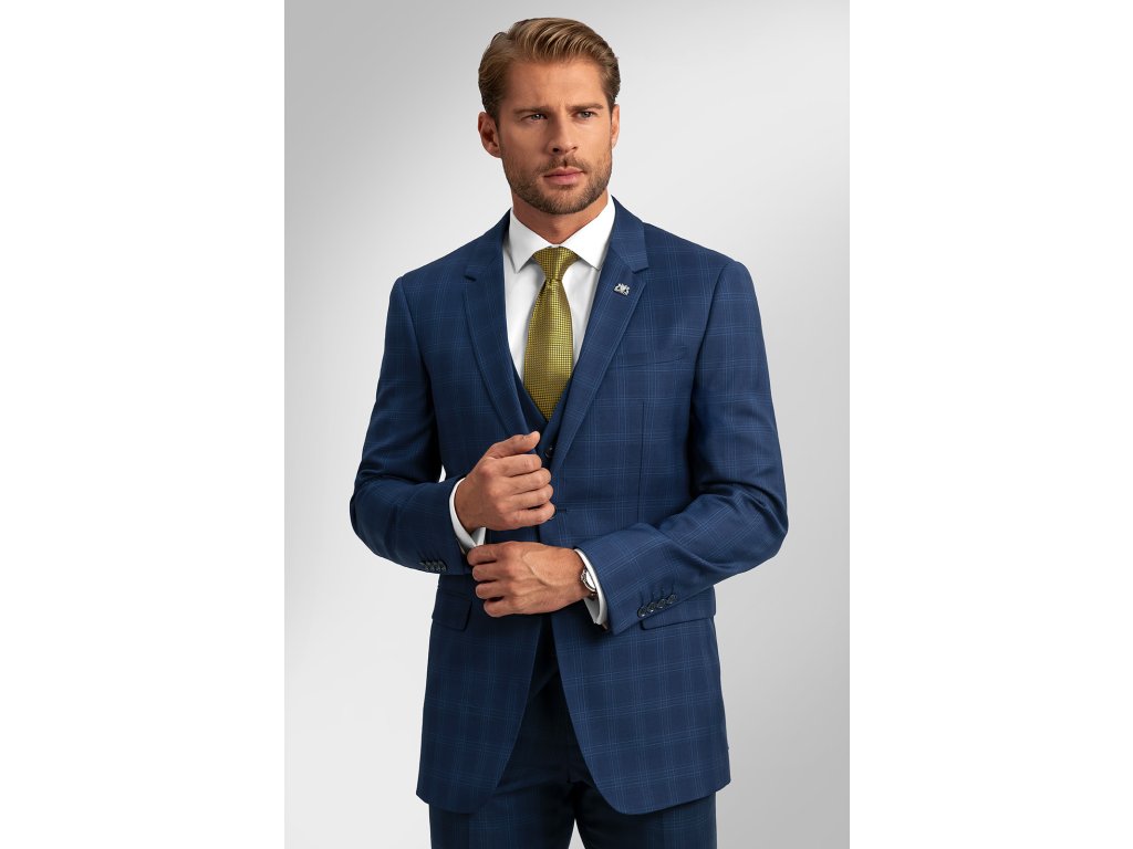 Pánský oblek BANDI RAMONE Indaco, střih SLIM FIT