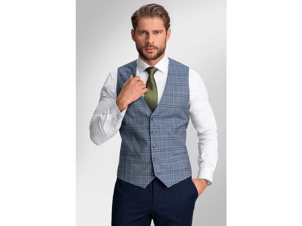 Pánská vesta BANDI, model SLIM ESTEMIO Blu