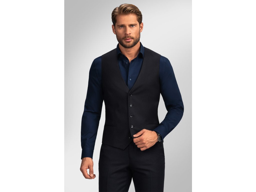 Pánská vesta BANDI, model SLIM SAVARO Nero