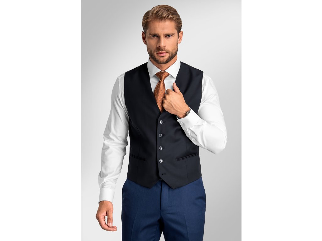 Pánská vesta BANDI, model TAILORED FIT VICONTE Marin