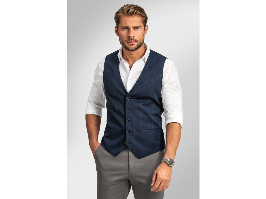 Pánská vesta BANDI, model SLIM OSTICO Marin