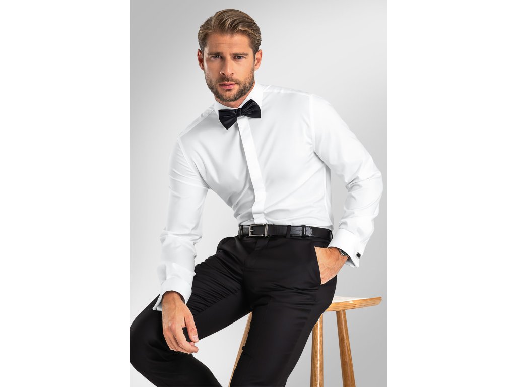 Pánská košile BANDI, model SLIM NATHIDUX Bianco