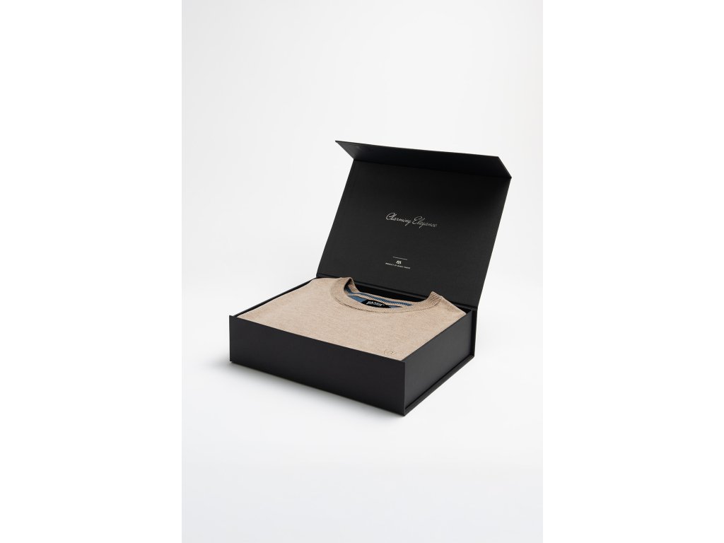 Pánský svetr AUGUSTIO Biscotto v dárkovém boxu