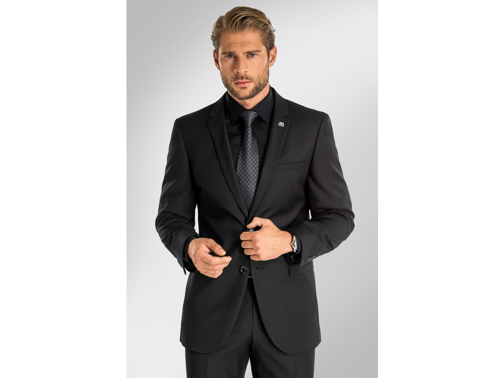 Pánský oblek BANDI SAVARO Nero, střih SLIM FIT