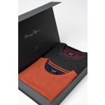 Set pánských svetrů AUGUSTIO Antracit a Siena, 2 ks v dárkovém boxu