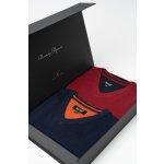 Set pánských svetrů MARCELIO Wine a Marin, 2 ks v dárkovém boxu