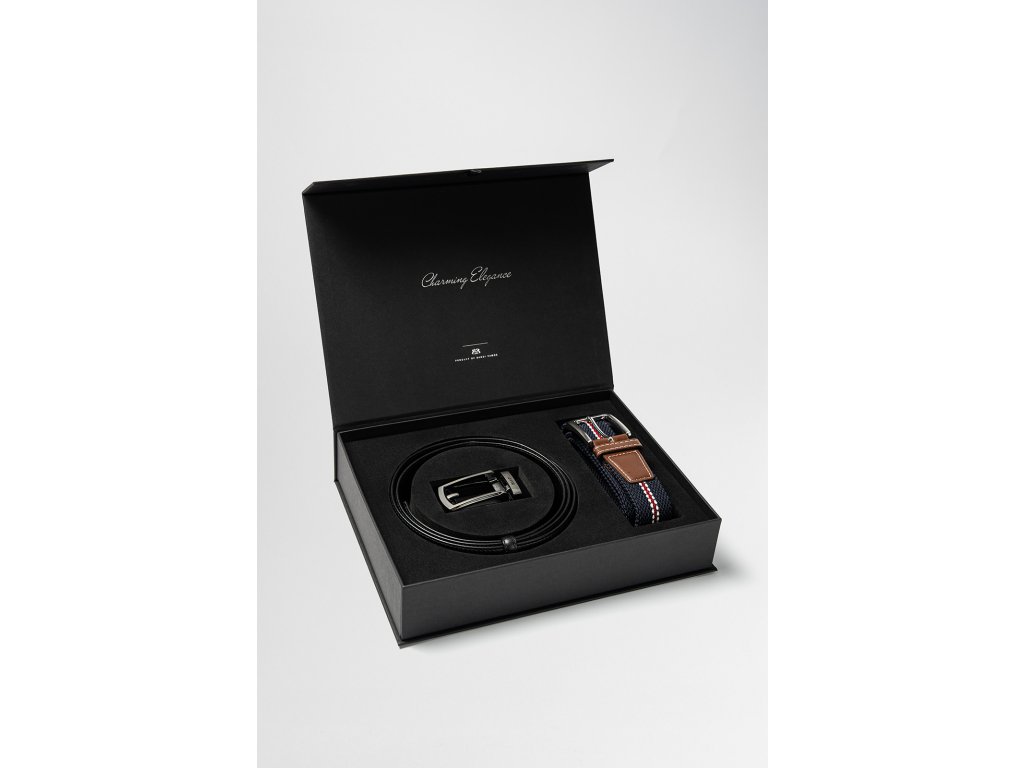 Set dvou pánských opasků BANDI, model VENTARO Nero