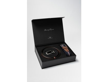 Set dvou pánských opasků BANDI, model VENTARO Maron