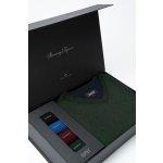 Set pánského svetru MARCELIO Emerald a ponožek v dárkovém boxu