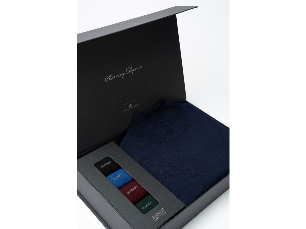 Set pánského roláku SERAFIO Marin a ponožek v dárkovém boxu