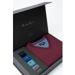 Set pánského svetru MARCELIO Marsala a ponožek v dárkovém boxu