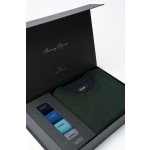 Set pánského svetru AUGUSTIO Emerald a ponožek v dárkovém boxu