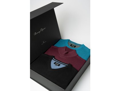 Set pánských svetrů FORTEZIO, 3 ks v dárkovém boxu