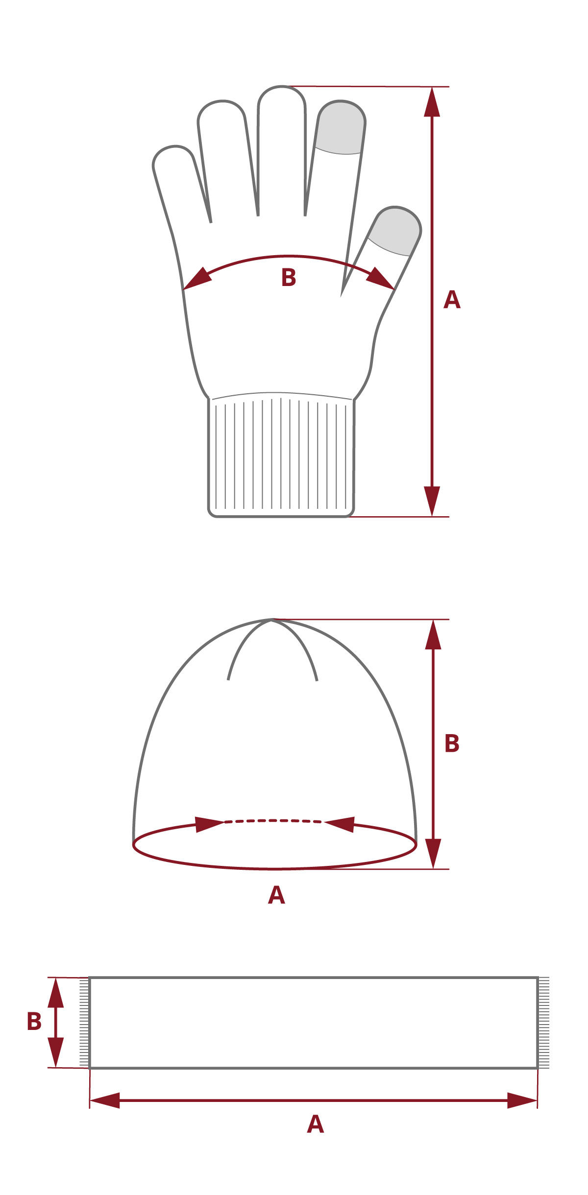 Rozměrová tabulka pánského zimního setu PONCELETO