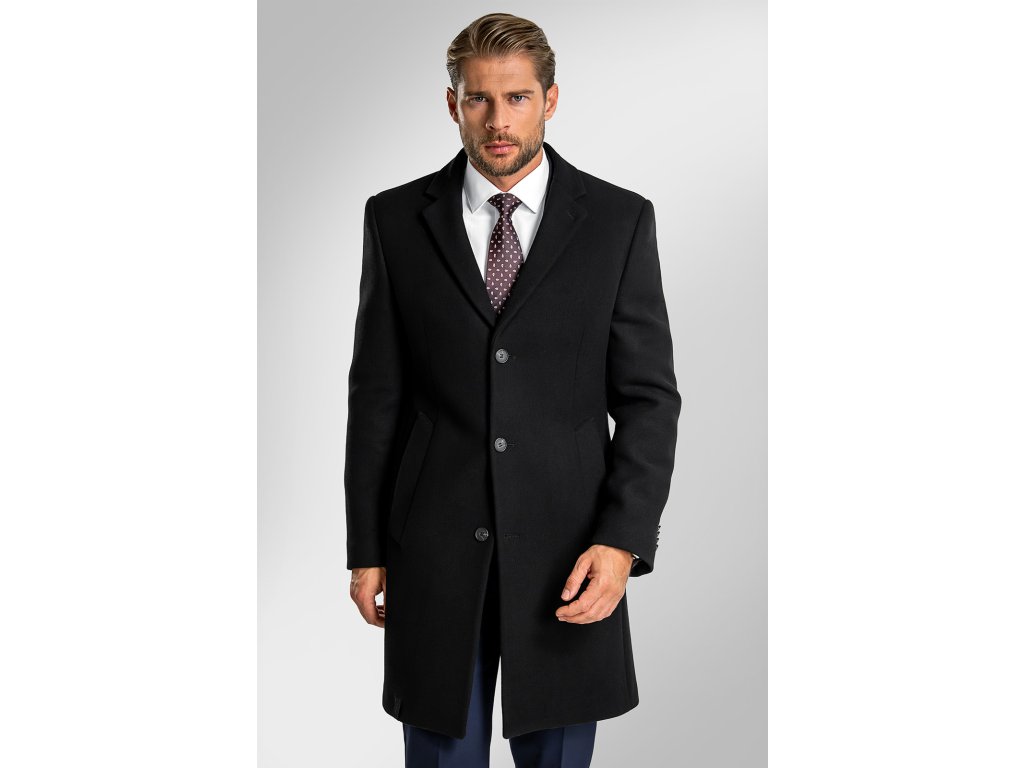 Pánský kabát BANDI, model SLIM MARCOLO Nero