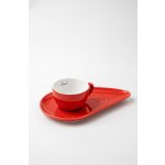Porcelánový šálek na kávu BANDI Rosso, 80 ml, v dárkovém boxu