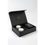 Porcelánové šálky s kávou BANDI, Bianco, v dárkovém boxu